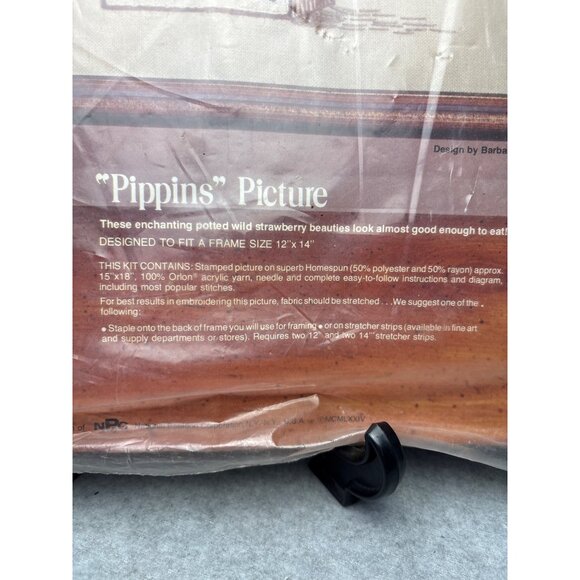 Paragon Creative Crewel Stitchery Kit "Pippins" Picture 12"x14" Embroidery Kit - Picture 2 of 7